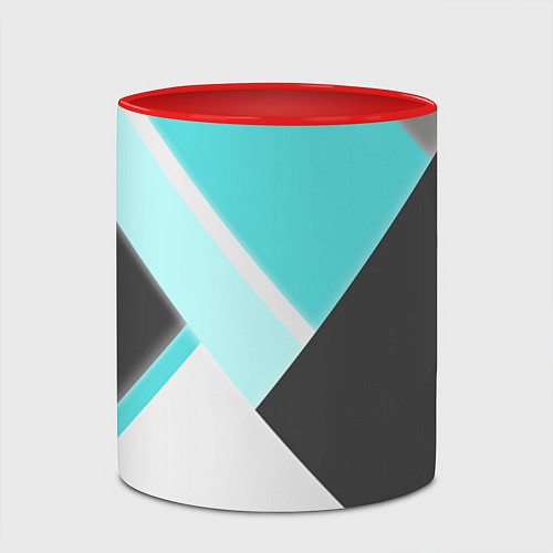 Кружка цветная Color black blue / 3D-Белый + красный – фото 2