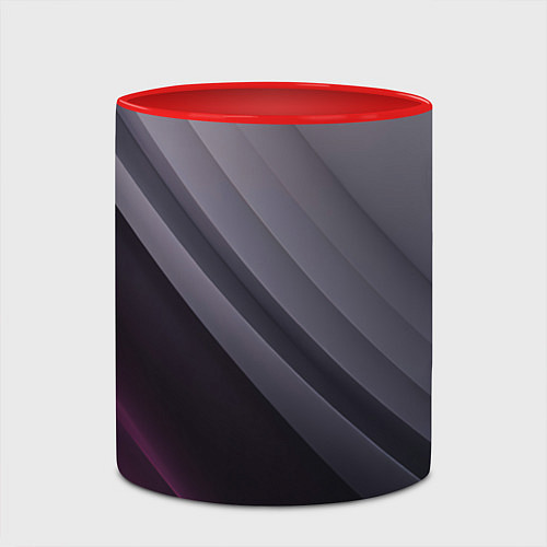 Кружка цветная Color black grey / 3D-Белый + красный – фото 2