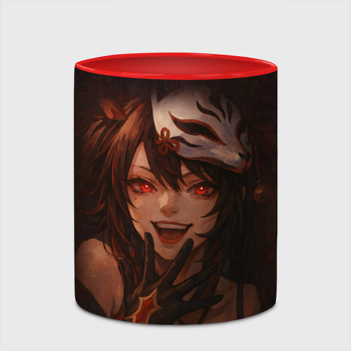 Кружка цветная Искорка из хср / 3D-Белый + красный – фото 2