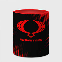 Кружка 3D SsangYong - red gradient, цвет: 3D-белый + красный — фото 2