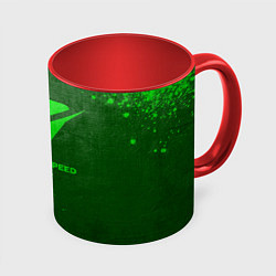 Кружка 3D Need for Speed - green gradient, цвет: 3D-белый + красный