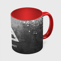 Кружка 3D Thirty Seconds to Mars - grey gradient, цвет: 3D-белый + красный