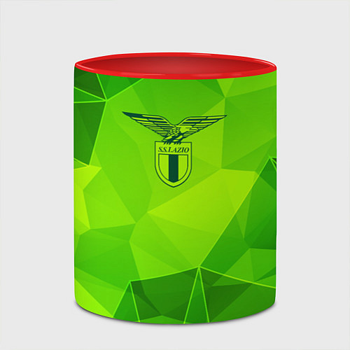 Кружка цветная Lazio green poly / 3D-Белый + красный – фото 2