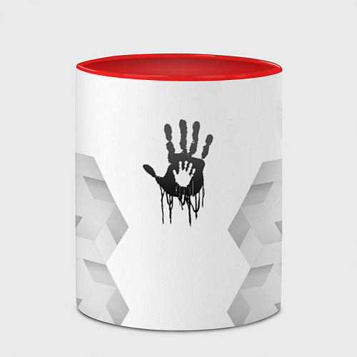 Кружка цветная Death Stranding white poly / 3D-Белый + красный – фото 2