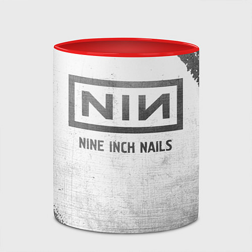 Кружка цветная Nine Inch Nails - white gradient / 3D-Белый + красный – фото 2