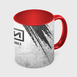 Кружка цветная Nine Inch Nails - white gradient