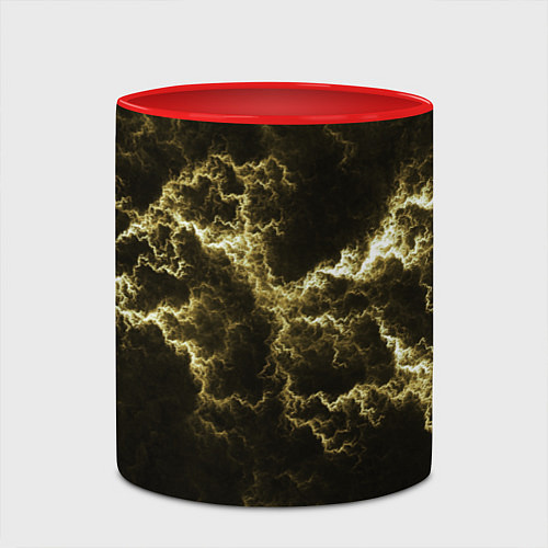 Кружка цветная Lightning yellow / 3D-Белый + красный – фото 2