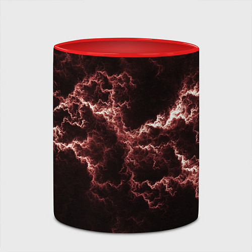 Кружка цветная Lightning red / 3D-Белый + красный – фото 2