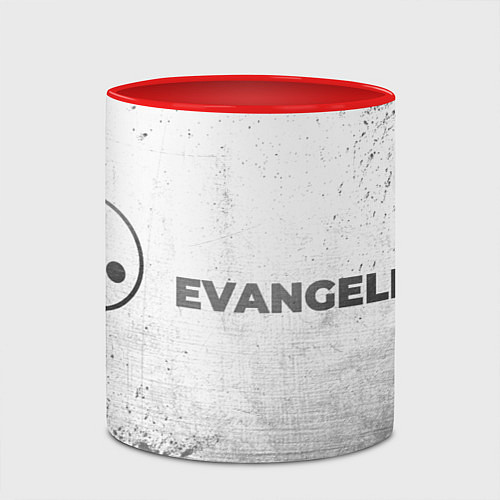 Кружка цветная Evangelion - white gradient по-горизонтали / 3D-Белый + красный – фото 2