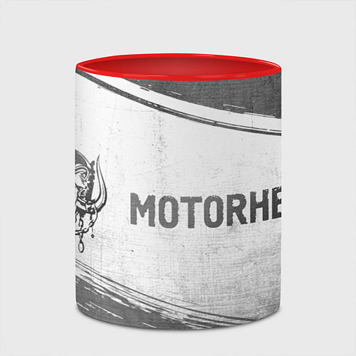 Кружка цветная Motorhead - white gradient по-горизонтали / 3D-Белый + красный – фото 2