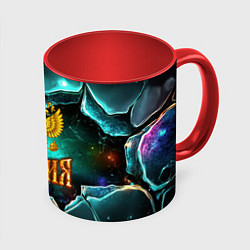 Кружка цветная Россия - объемные плиты