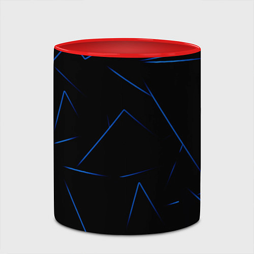 Кружка цветная Color blue line / 3D-Белый + красный – фото 2