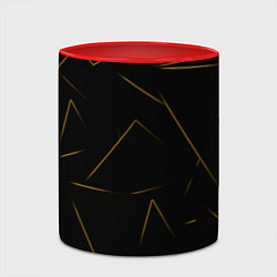 Кружка 3D Color yellow line, цвет: 3D-белый + красный — фото 2