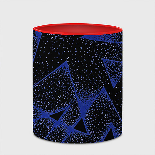 Кружка цветная Triangles with dots / 3D-Белый + красный – фото 2