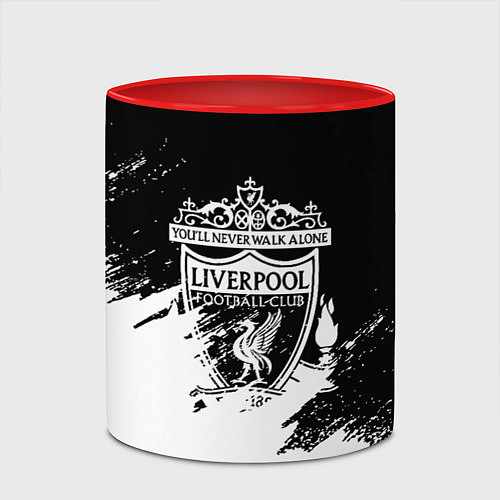 Кружка цветная Liverpool краски белые / 3D-Белый + красный – фото 2