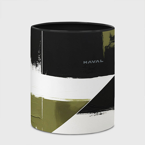 Кружка цветная Haval логотип / 3D-Белый + черный – фото 2