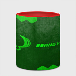 Кружка 3D SsangYong - green gradient по-горизонтали, цвет: 3D-белый + красный — фото 2