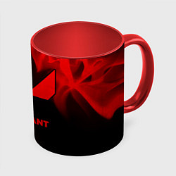 Кружка 3D Valorant - red gradient, цвет: 3D-белый + красный