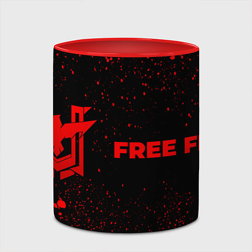 Кружка цветная Free Fire - red gradient по-горизонтали / 3D-Белый + красный – фото 2