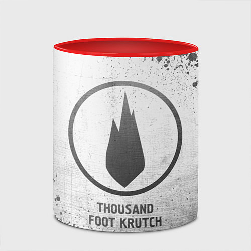 Кружка цветная Thousand Foot Krutch - white gradient / 3D-Белый + красный – фото 2