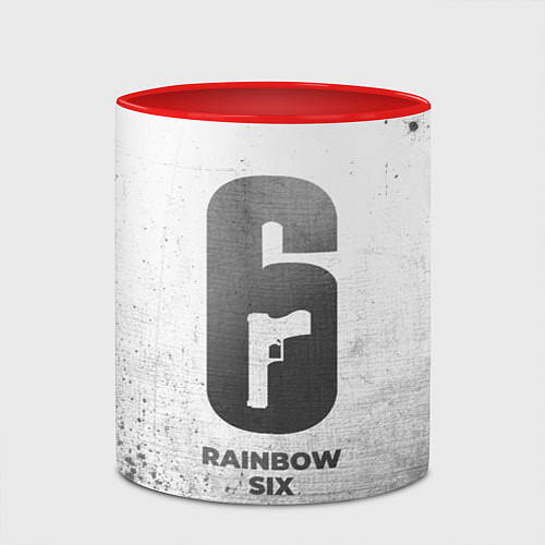 Кружка цветная Rainbow Six - white gradient / 3D-Белый + красный – фото 2