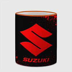 Кружка 3D Suzuki - red gradient, цвет: 3D-оранжевый кант — фото 2