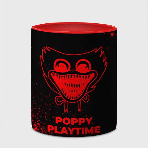Кружка цветная Poppy Playtime - red gradient / 3D-Белый + красный – фото 2