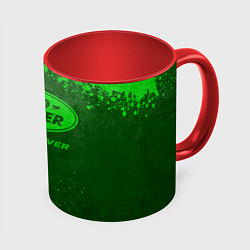 Кружка 3D Land Rover - green gradient, цвет: 3D-белый + красный
