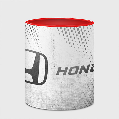 Кружка цветная Honda - white gradient по-горизонтали / 3D-Белый + красный – фото 2