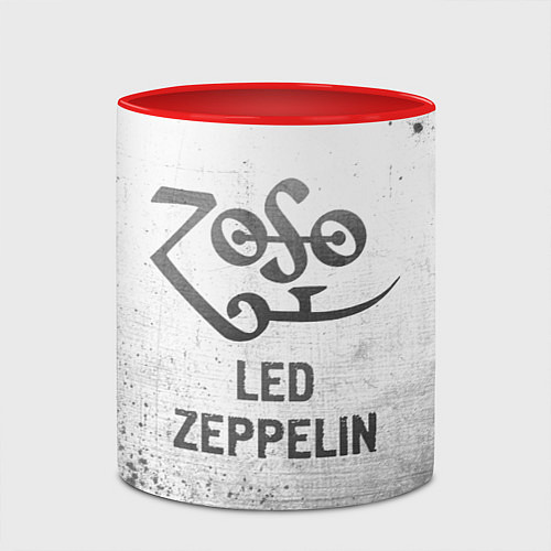 Кружка цветная Led Zeppelin - white gradient / 3D-Белый + красный – фото 2