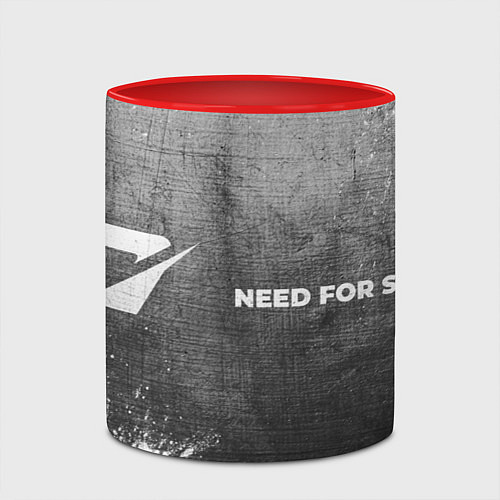 Кружка цветная Need for Speed - grey gradient по-горизонтали / 3D-Белый + красный – фото 2