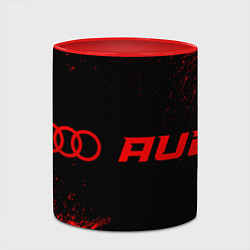 Кружка 3D Audi - red gradient по-горизонтали, цвет: 3D-белый + красный — фото 2