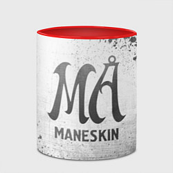 Кружка 3D Maneskin - white gradient, цвет: 3D-белый + красный — фото 2
