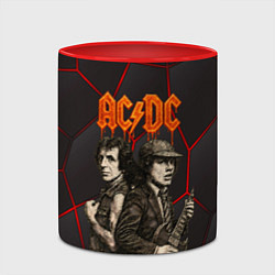 Кружка 3D ACDC спинами друг другу, цвет: 3D-белый + красный — фото 2