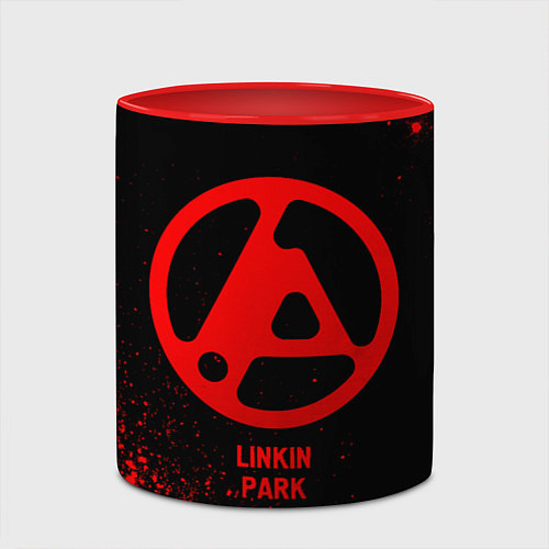 Кружка цветная Linkin Park 2024 - red gradient / 3D-Белый + красный – фото 2