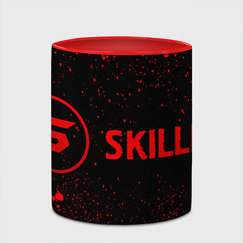 Кружка цветная Skillet - red gradient по-горизонтали / 3D-Белый + красный – фото 2