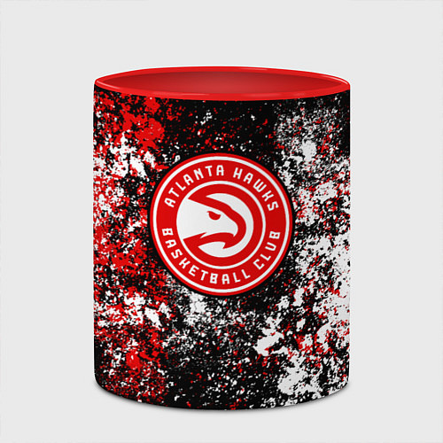 Кружка цветная Atlanta Hawks / 3D-Белый + красный – фото 2