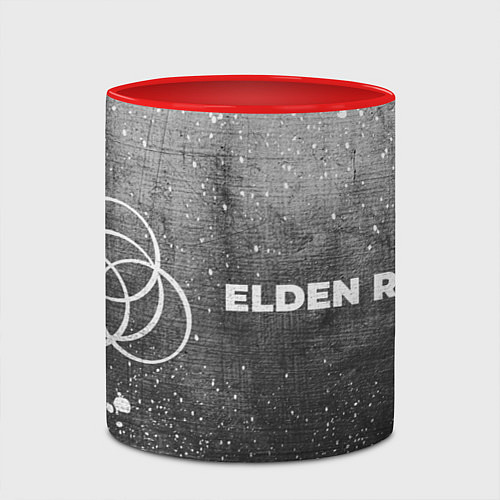 Кружка цветная Elden Ring - grey gradient по-горизонтали / 3D-Белый + красный – фото 2