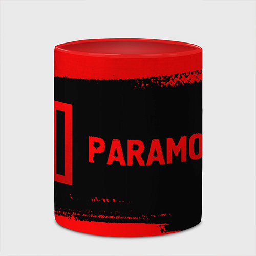 Кружка цветная Paramore - red gradient по-горизонтали / 3D-Белый + красный – фото 2