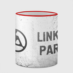 Кружка 3D Linkin Park 2024 - white gradient по-горизонтали, цвет: 3D-красный кант — фото 2