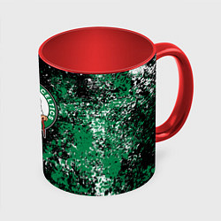 Кружка 3D Boston Celtics basketball, цвет: 3D-белый + красный