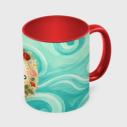 Кружка цветная Astro винтажный логотип с цветами