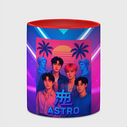 Кружка 3D Astro retro rave 80, цвет: 3D-белый + красный — фото 2