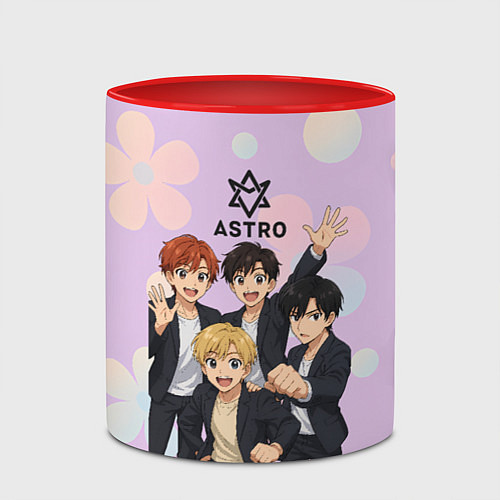 Кружка цветная Astro anime / 3D-Белый + красный – фото 2