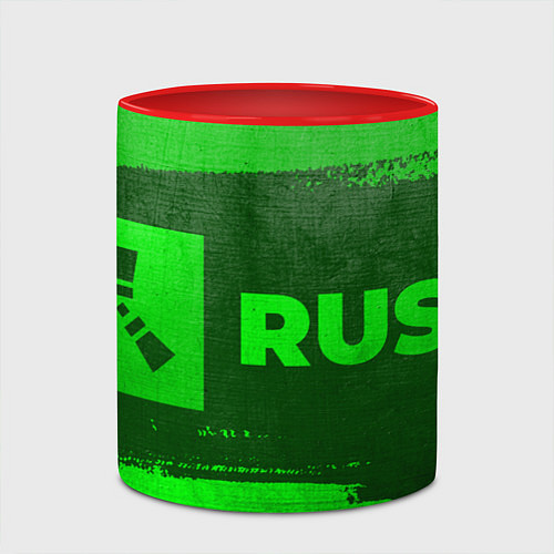 Кружка цветная Rust - green gradient по-горизонтали / 3D-Белый + красный – фото 2