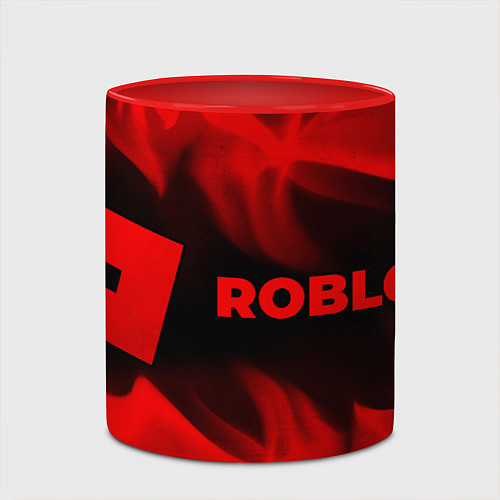 Кружка цветная Roblox - red gradient по-горизонтали / 3D-Белый + красный – фото 2