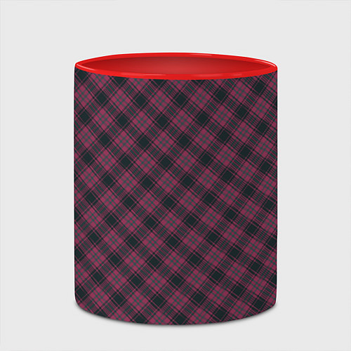 Кружка цветная Tartan / 3D-Белый + красный – фото 2