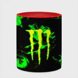 Кружка 3D Monster energy кислотное лого огонь, цвет: 3D-белый + красный — фото 2