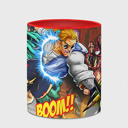 Кружка цветная Комикс зона - Скетч Тёрнер / 3D-Белый + красный – фото 2