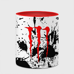 Кружка 3D Monster energy краски, цвет: 3D-белый + красный — фото 2